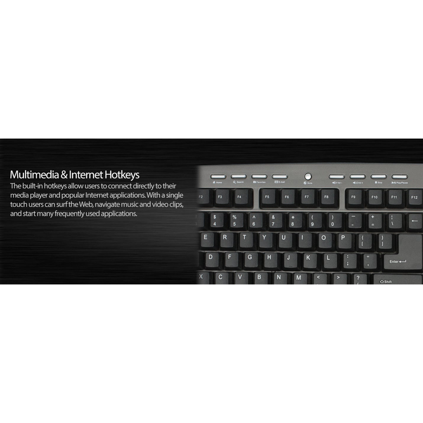 Adesso AKB-430UG Win-Touch Pro USB Keyboard, Graphite, Quiet Keys, Wrist Rest, Lightweight, Slim, Palm Rest