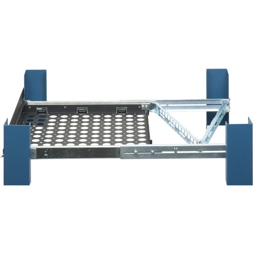 Rack Solutions 1USHL-139 2U Sliding Laptop Shelf 17in Depth, 75 lb Load Capacity, Black Steel