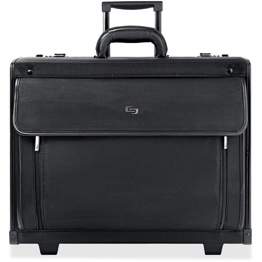 Solo PV784 US Luggage Rolling Polyvinyl Laptop Catalog Case, Roller for 16" Notebook - Black