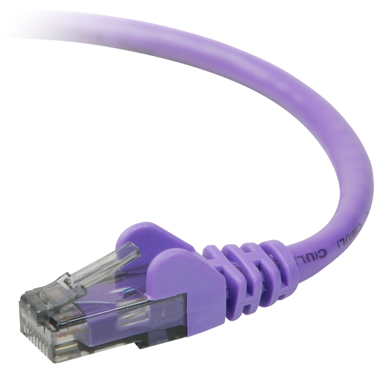 Belkin A3L980-50-PUR-S RJ45 Category 6 Snagless Patch Cable, 50 ft, Molded, Copper, Purple