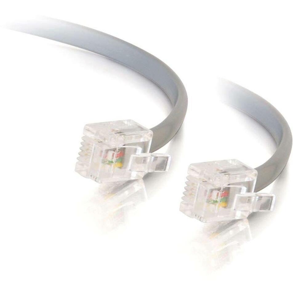 C2G 09594 75ft RJ11 Straight Telephone Modem Cable, Phone Cable - M/M