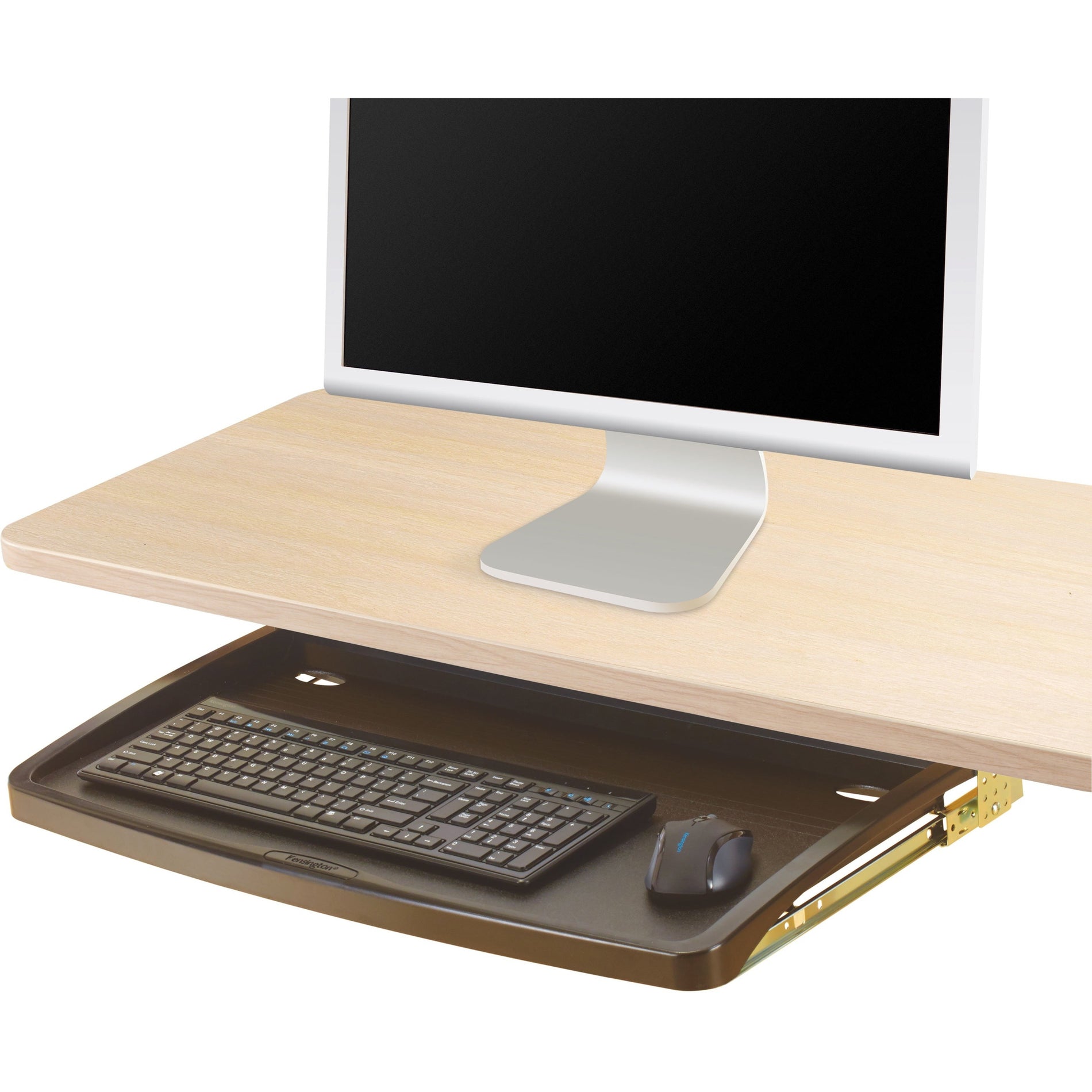Kensington K60004US Underdesk Comfort Keyboard Drawer with Smartfit System, Ergonomic, Black