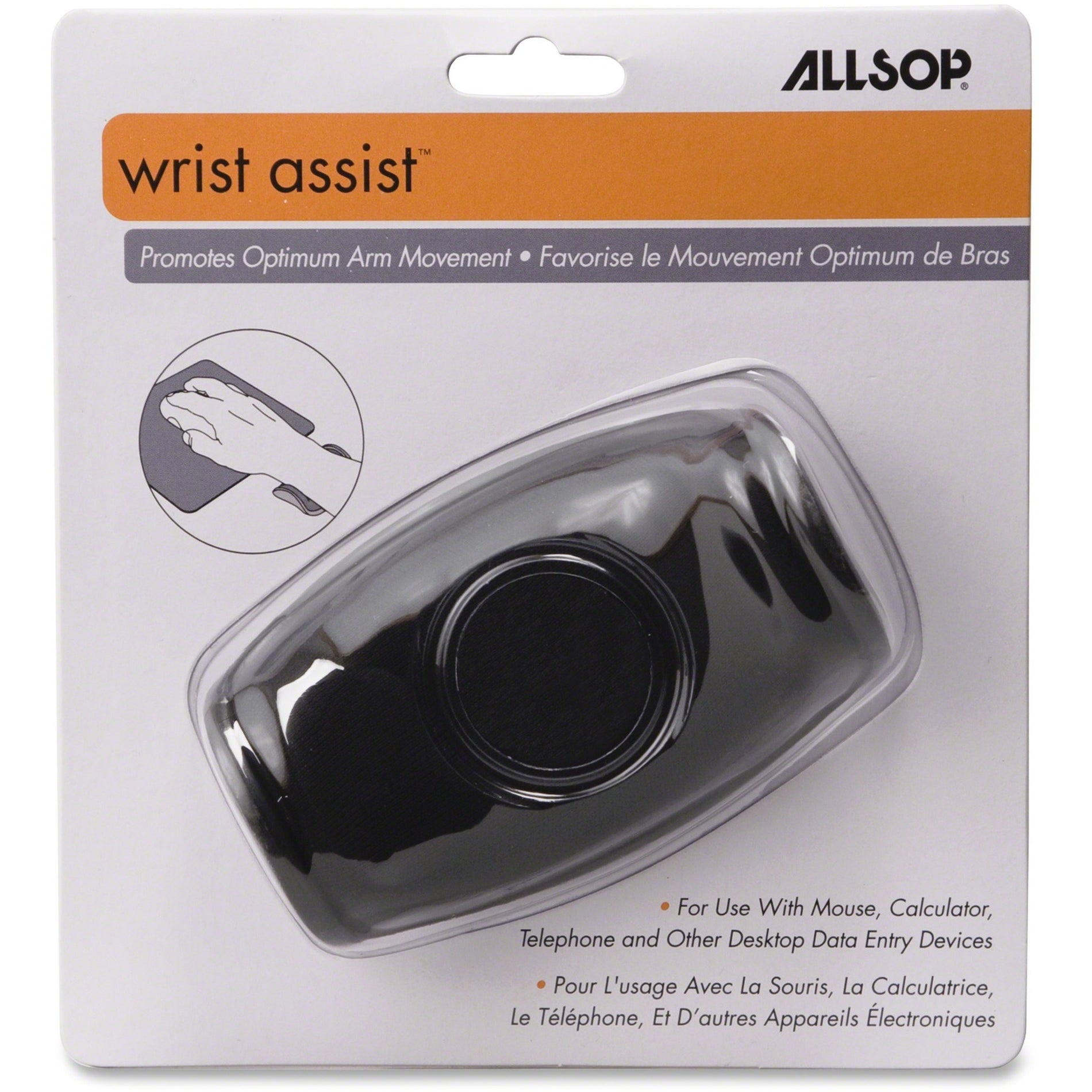 Allsop 29538 Ergo Wrist Assist - Black, Cradles Wrist for Ergonomic Support