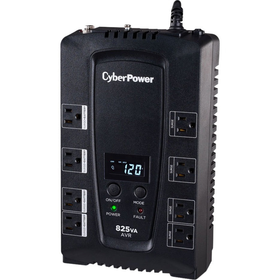 CyberPower CP825AVRLCD Intelligent LCD UPS Systems, 825 VA Desktop UPS