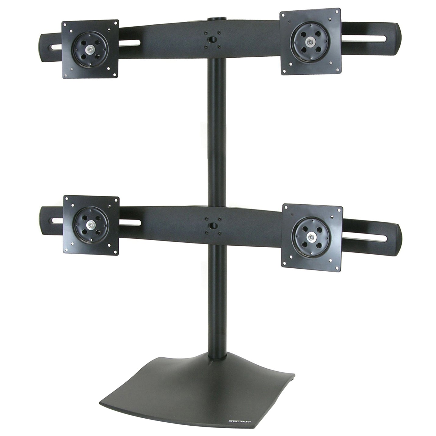 Ergotron 33-324-200 DS100 Quad-Monitor Desk Stand, Height-Adjustable Bows, Space-Saving Design, 124 lb Load Capacity