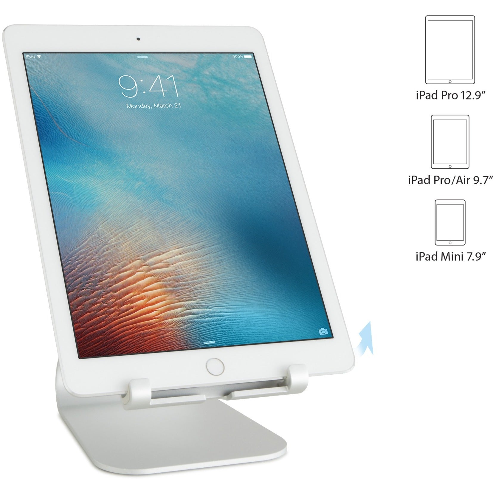 Rain Design 10053 mStand tabletplus - tablet stand, Adjustable Angle, Tilt, Cable Management