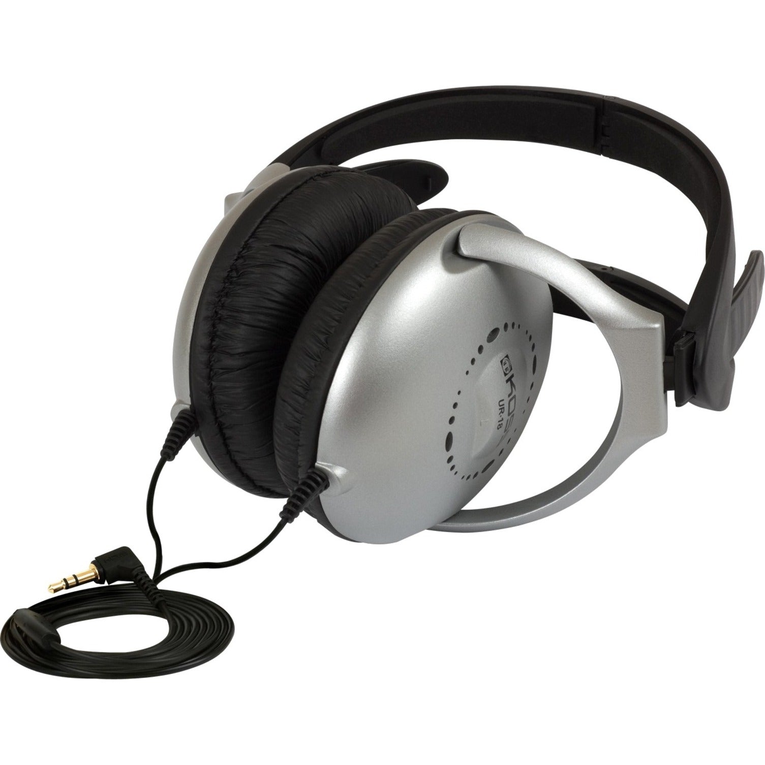 Koss UR18 Folding Home Theater Stereo Headphones, Adjustable Headband, Deep Bass, Lightweight