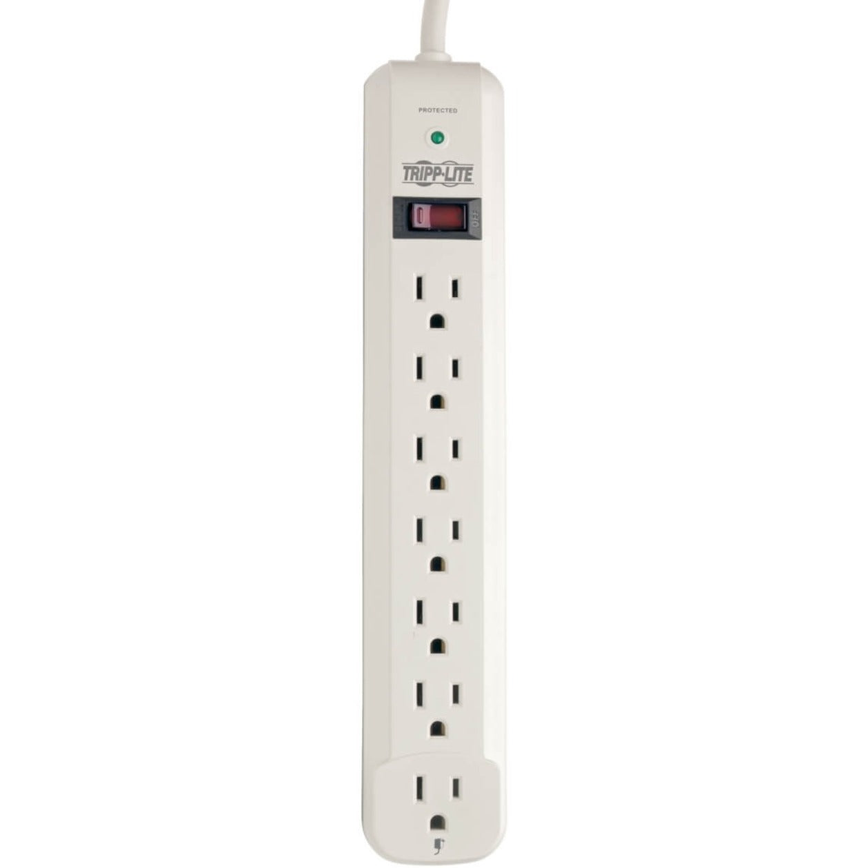 Tripp Lite TLP725 Protect It! Economical AC 7-Outlet Surge Protector, 1080 Joules, 25' Cord, White