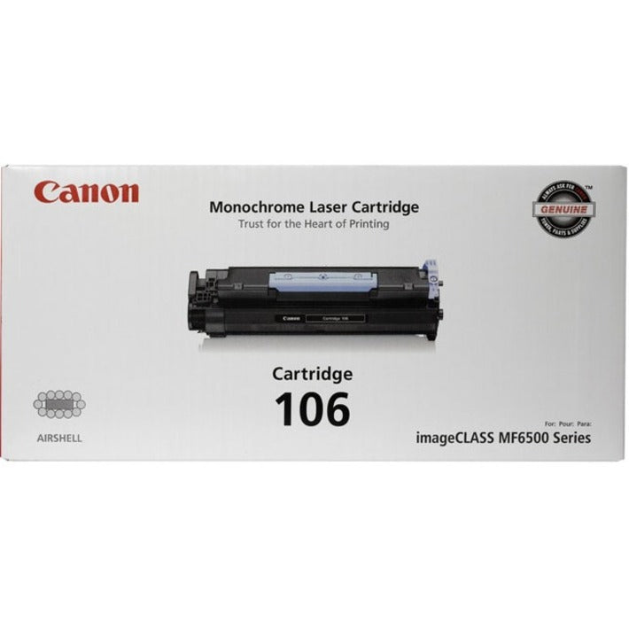 Canon 0264B001 No. 106 Black Toner Cartridge, Original, 5000 Pages
