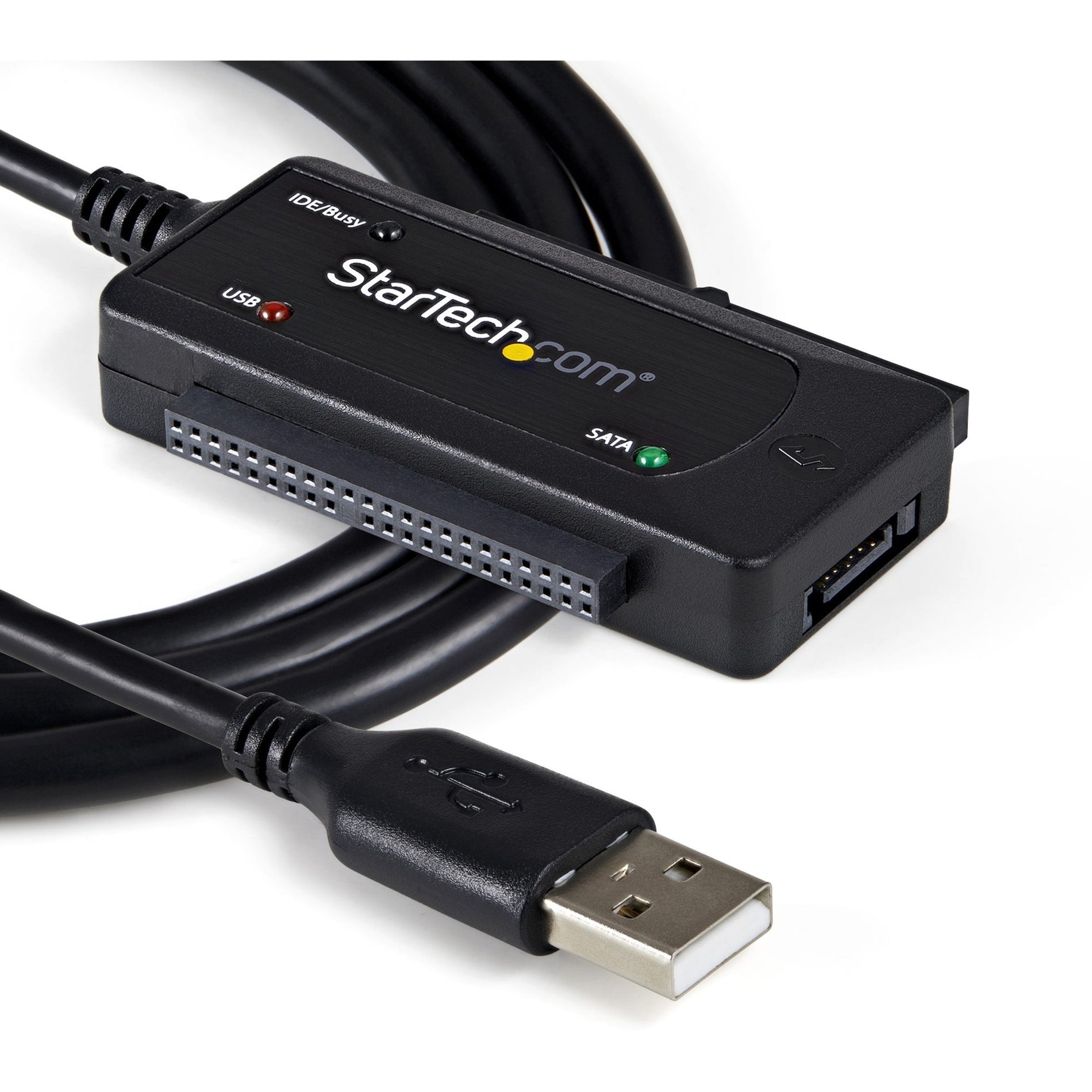 StarTech.com USB2SATAIDE USB 2.0 to SATA/IDE Combo Adapter for 2.5/3.5" SSD/HDD, Copy, Backup, or Transfer Data