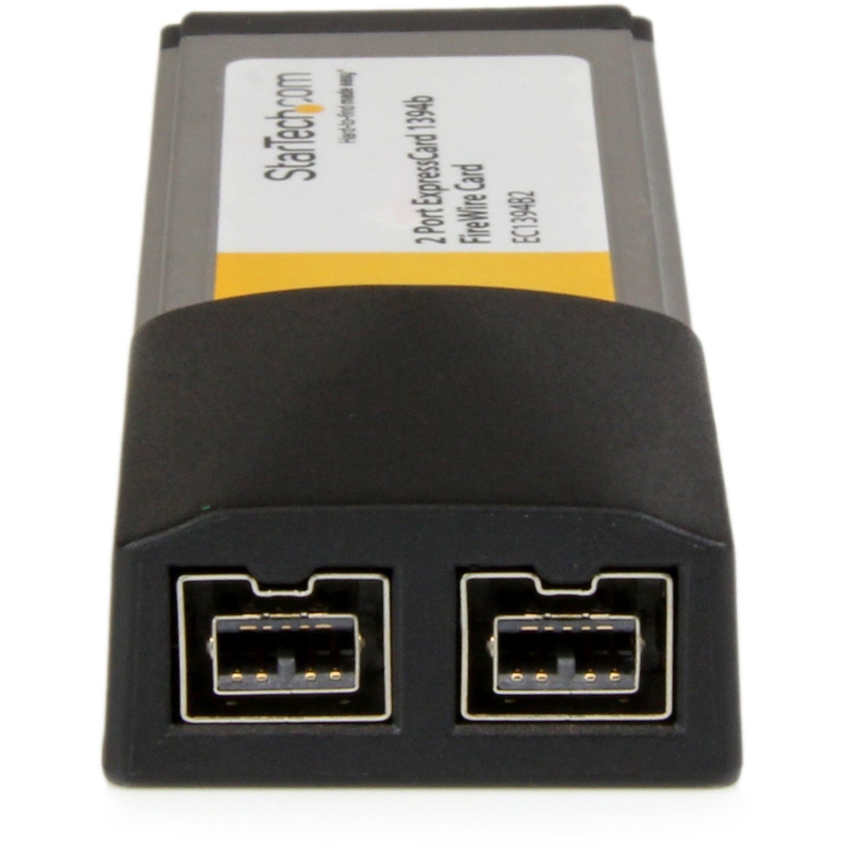 StarTech.com EC1394B2 2 Port ExpressCard FireWire Adapter Card, Add 2 FireWire800 Ports to Your Laptop [Discontinued]
