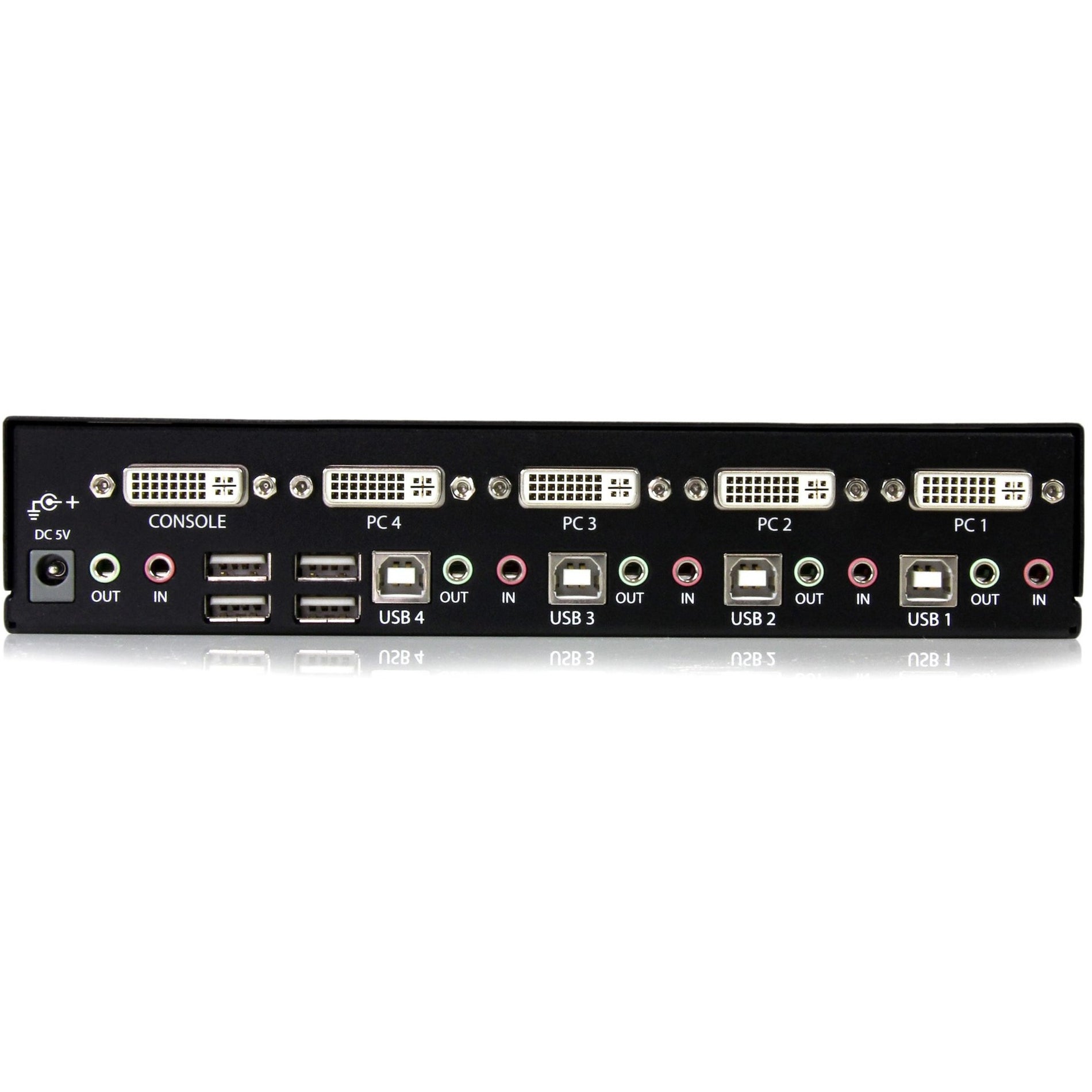 StarTech.com SV431DVIUA 4 Port DVI USB KVM Switch with Audio, Control up to 4 USB-Enabled Multimedia Computers with DVI