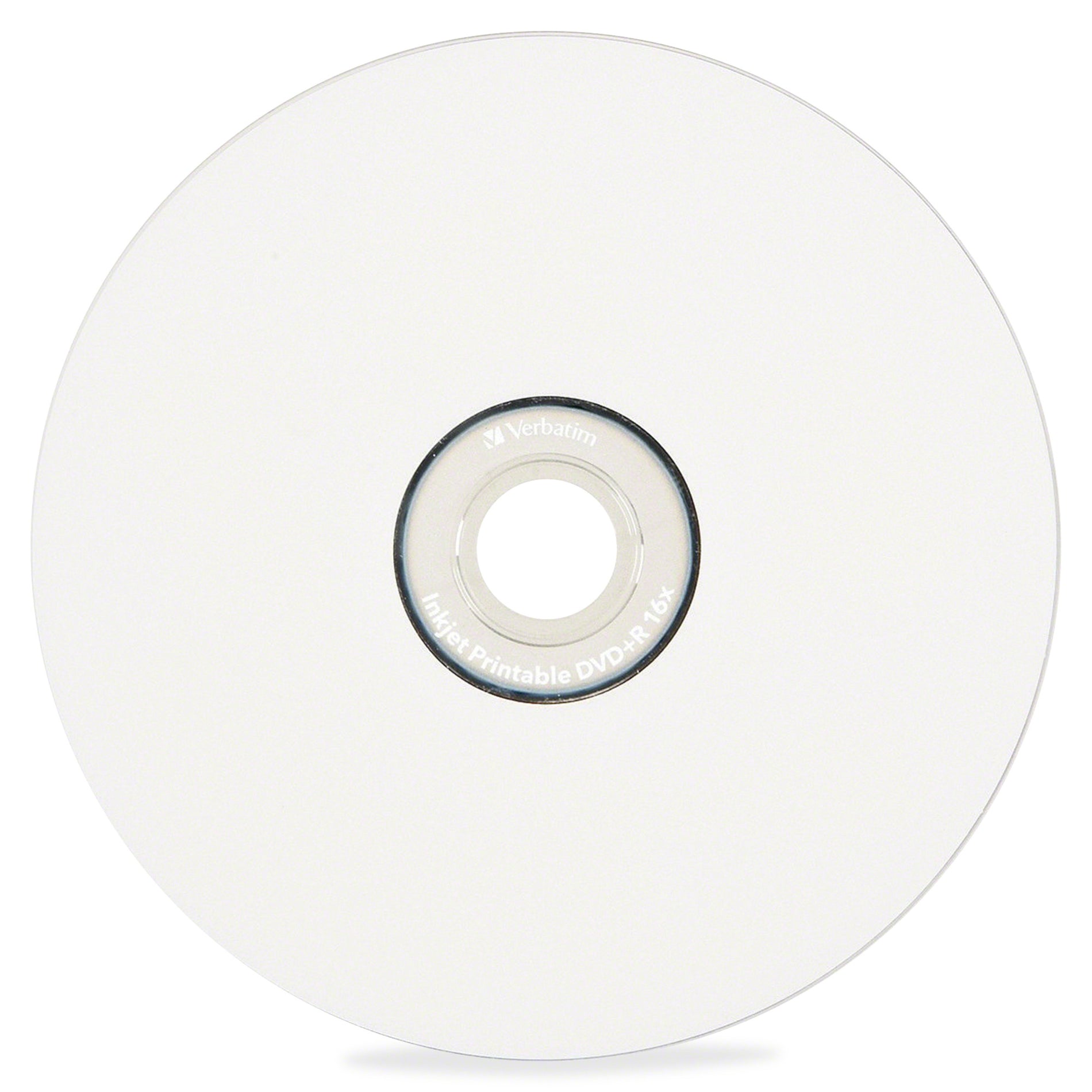 Verbatim 95153 White Inkjet Printable DVDR Spindle, 16x, 4.7GB, 100/P