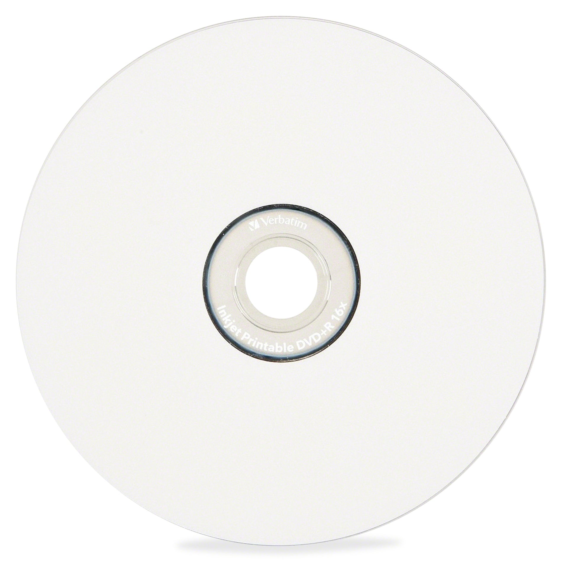 Verbatim 95153 White Inkjet Printable DVD-R Spindle, 16x, 4.7GB, 100/PK