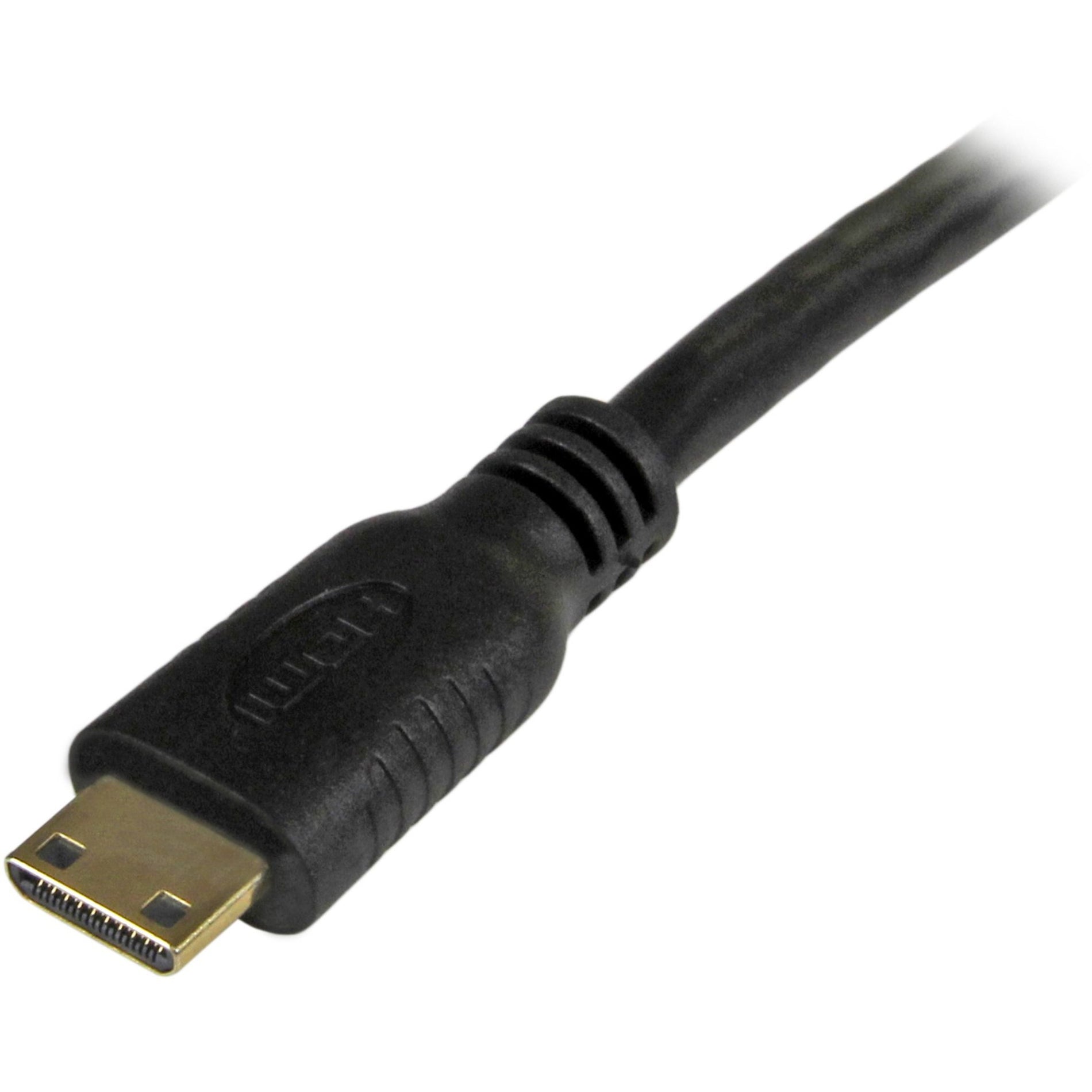 StarTech.com HDMIACMM6 6 ft High Speed HDMI Cable with Ethernet- HDMI to HDMI Mini- M/M, Compact and Portable Video Cable Adapter