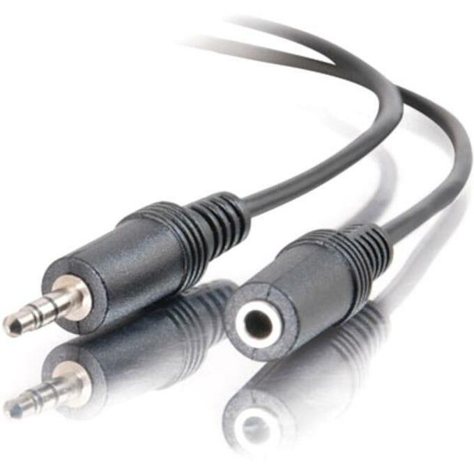 C2G 40408 12ft 3.5mm to Stereo Audio Extension Adapter Cable - M/F, Molded, Copper Conductor