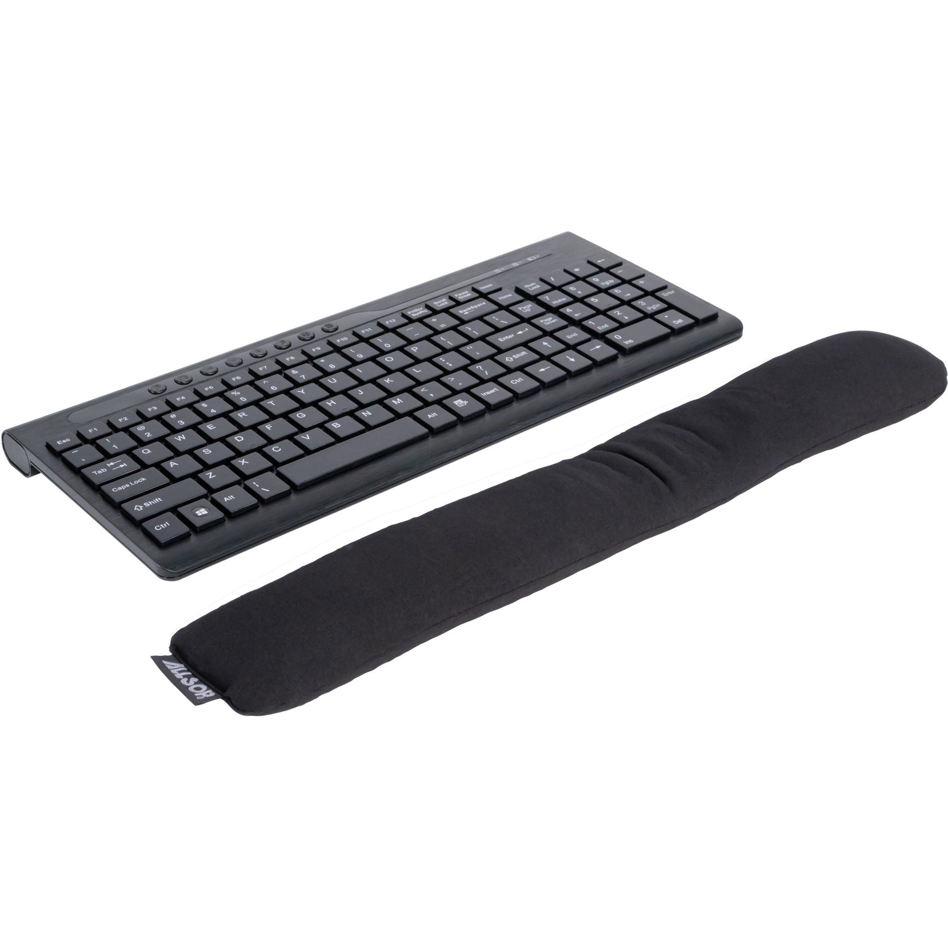 Allsop 29809 ComfortBead Wrist Rest Keyboard, Black - Ergonomic and Comfortable