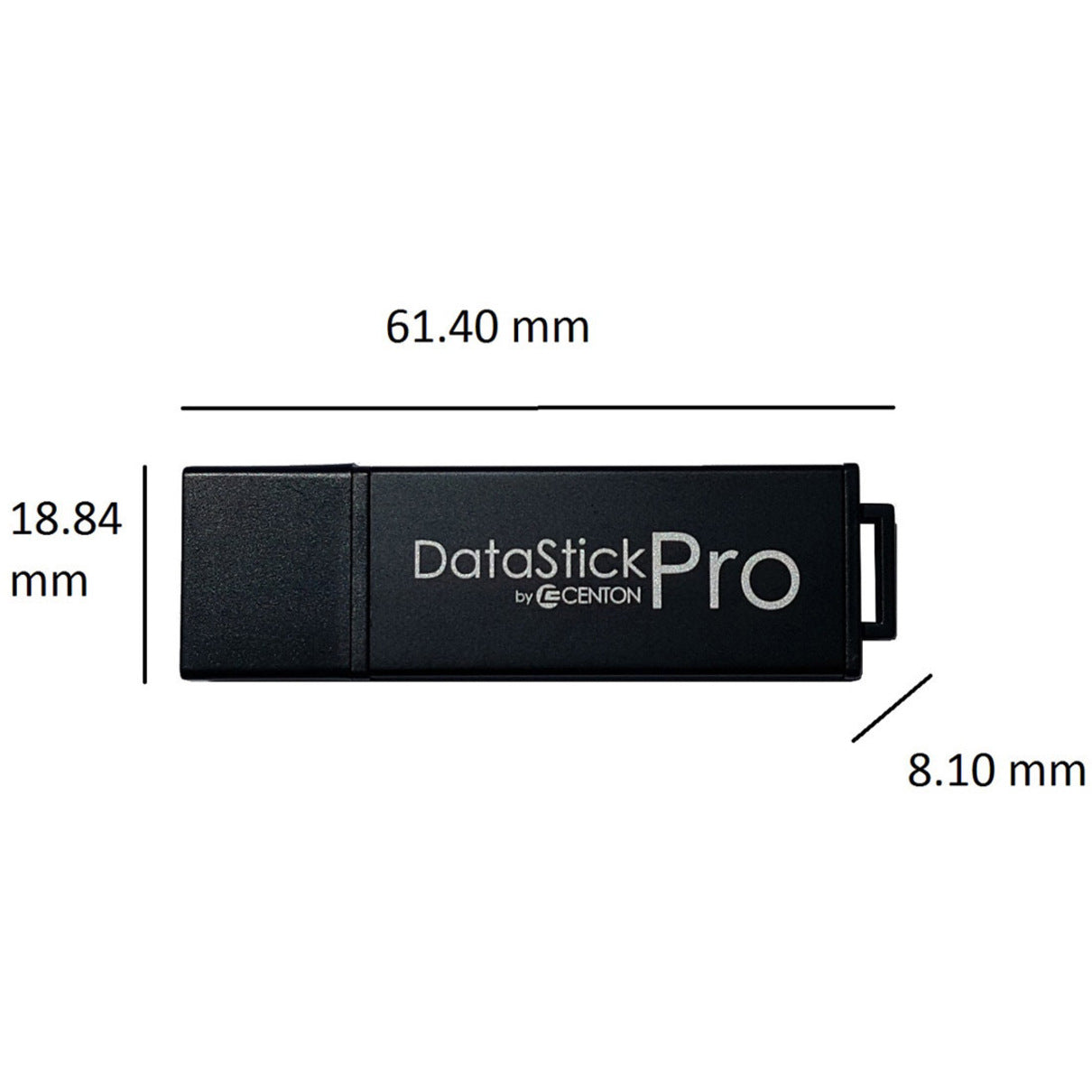 Centon DSP4GB-007 DataStick Pro USB 2.0 Flash Drive, 4GB Storage Capacity