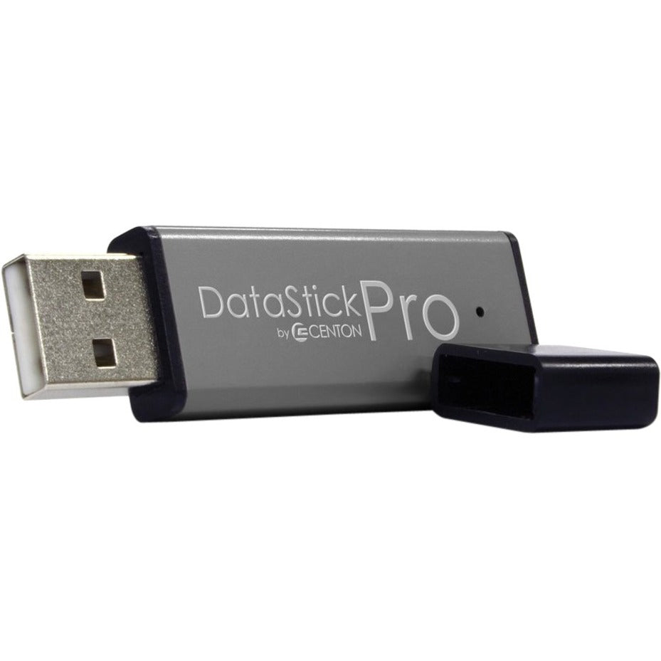Centon DSP2GB-005 DataStick Pro USB 2.0 Flash Drive, 2GB Storage Capacity, Gray