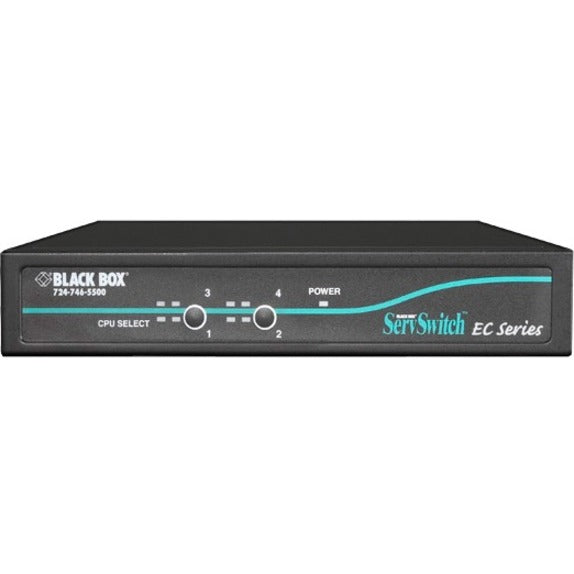 Black Box KV9204A ServSwitch KVM Switch, 4 Computers Supported, PS/2 Ports, 1920 x 1440 Resolution