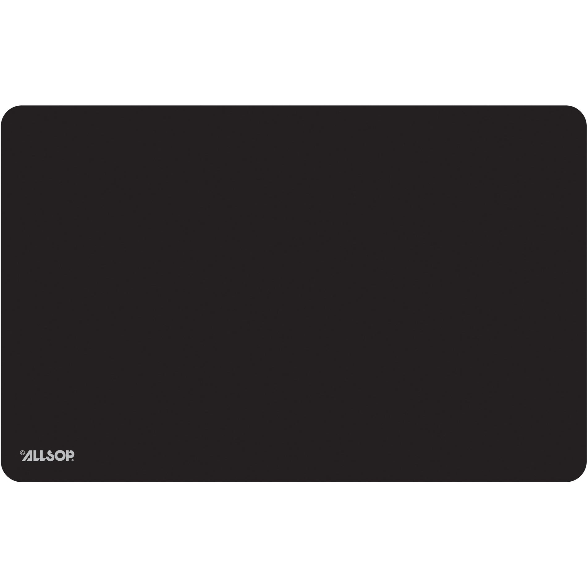 Allsop 29649 Widescreen Mousepad - Black, Ideal for Optical, Laser, and Roller Ball Mice, Non-Slip Rubber Base