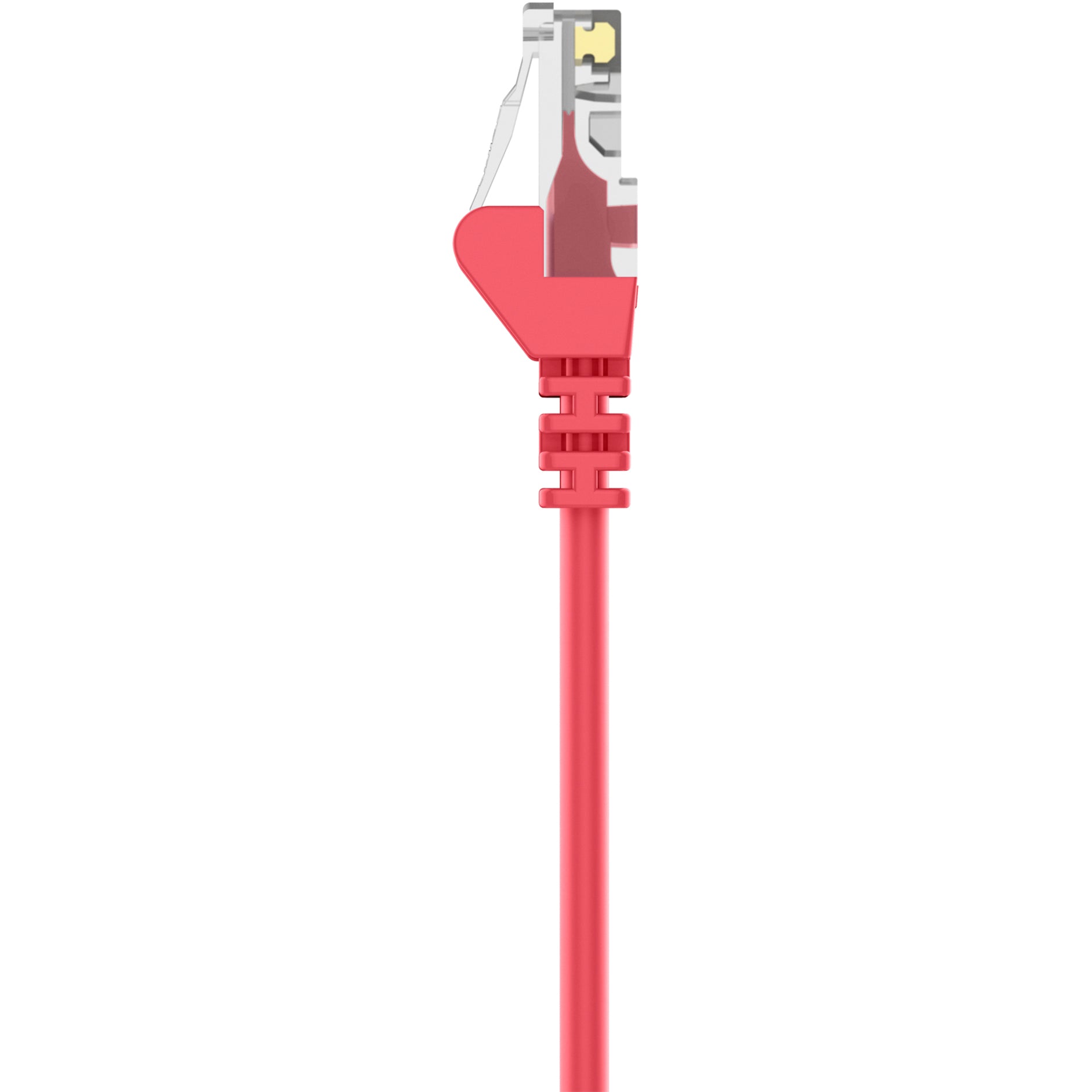 Belkin A3L980-08-RED-S Cat.6 Patch Cable, 8 ft, Snagless, Copper Conductor, Red