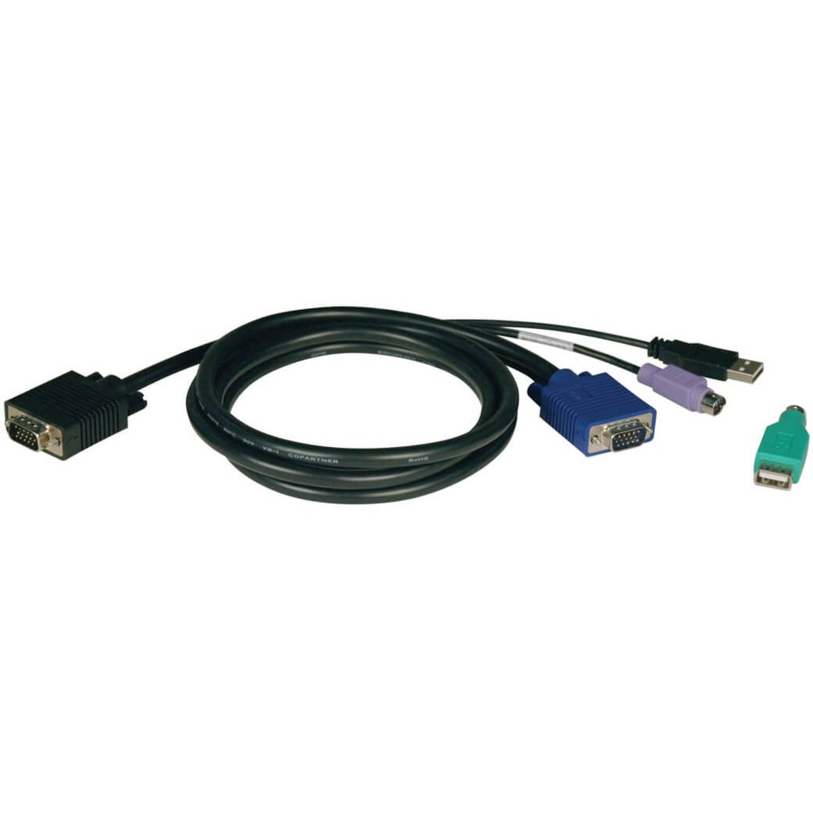 Tripp Lite P780-015 KVM Cable Kit, 15FT PS2/USB for B042 Series KVM Switches