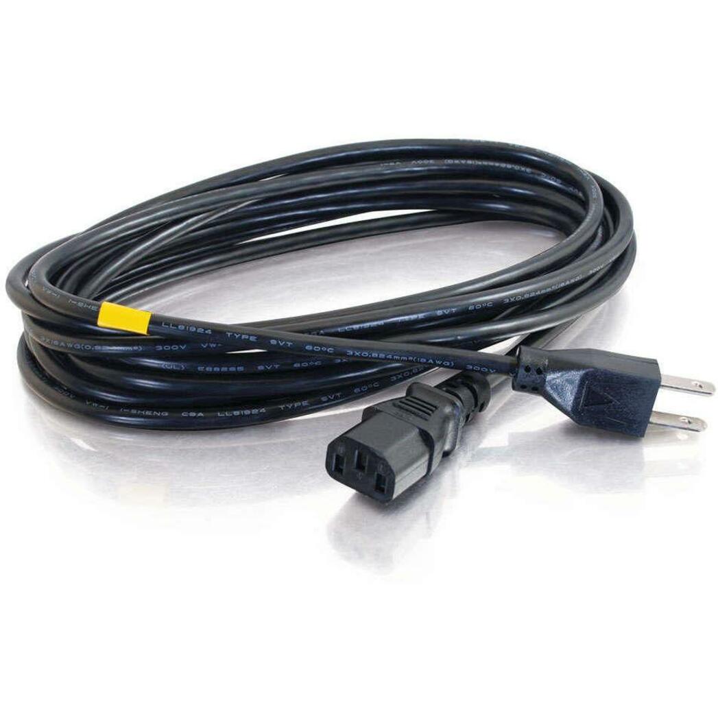 C2G 29928 8ft 16 AWG Universal Power Cord, Lifetime Warranty, Compatible with PCs, Monitors, Scanners, Printers