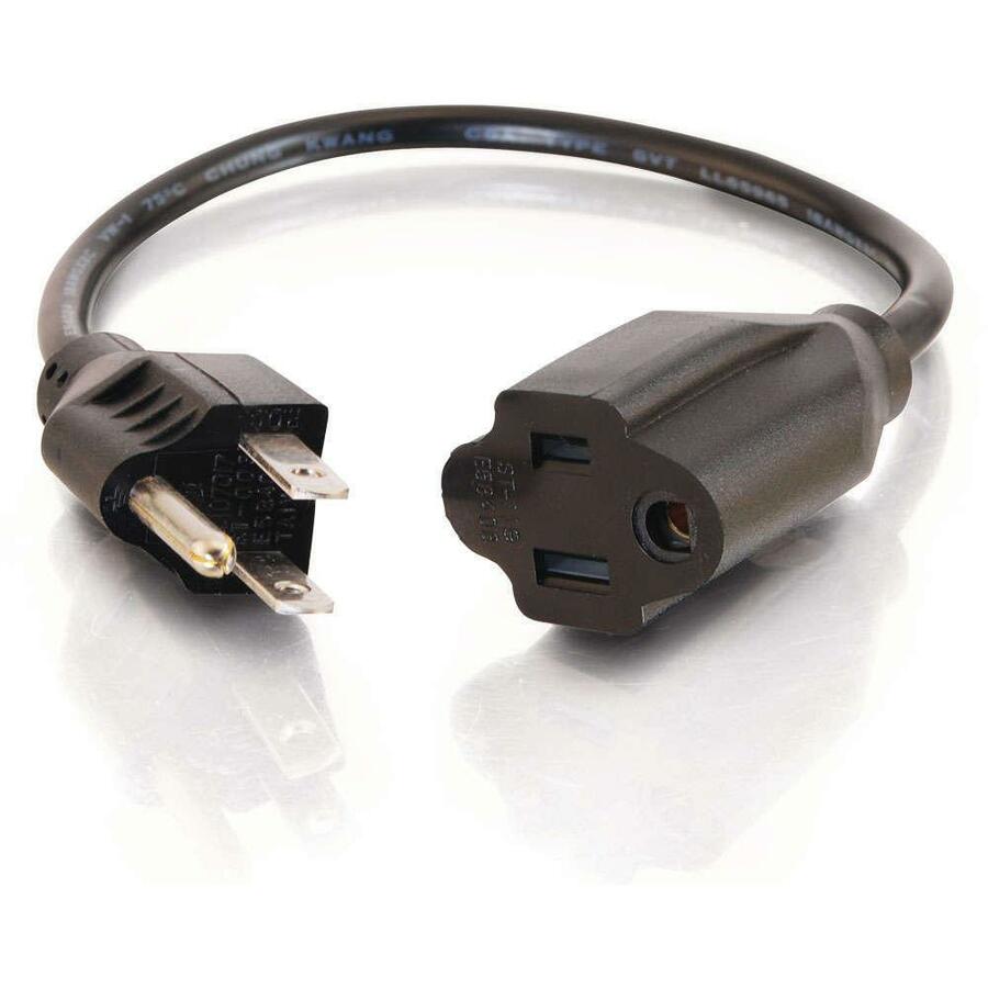 C2G 29932 8ft 16 AWG Outlet Saver Power Extension Cord, Lifetime Warranty, RoHS Certified