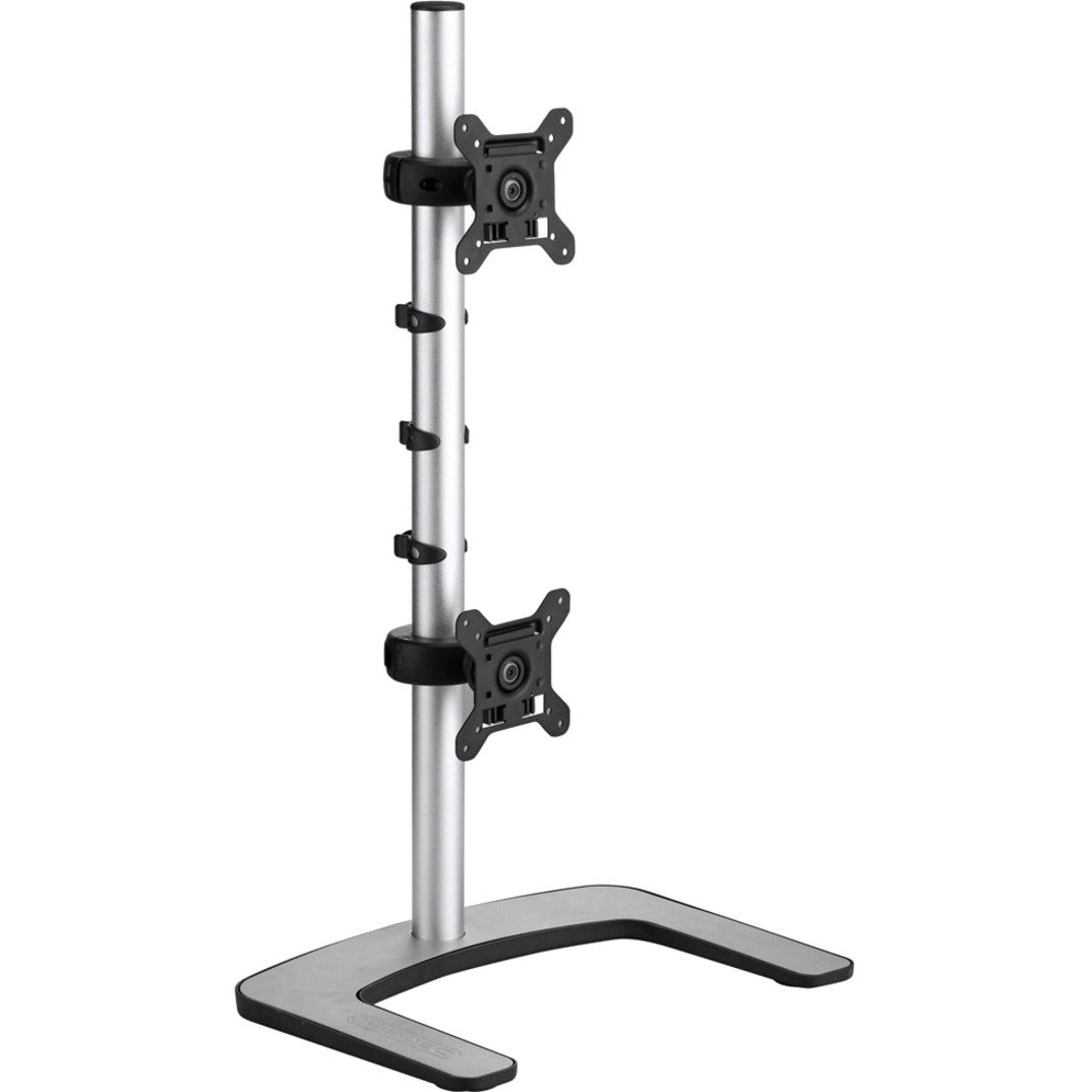 Atdec VFS-DV Dual Display side-by-side Mount with a Freestanding Base, Supports up to 26.5lbs, Cable Management, Portrait/Landscape Rotation