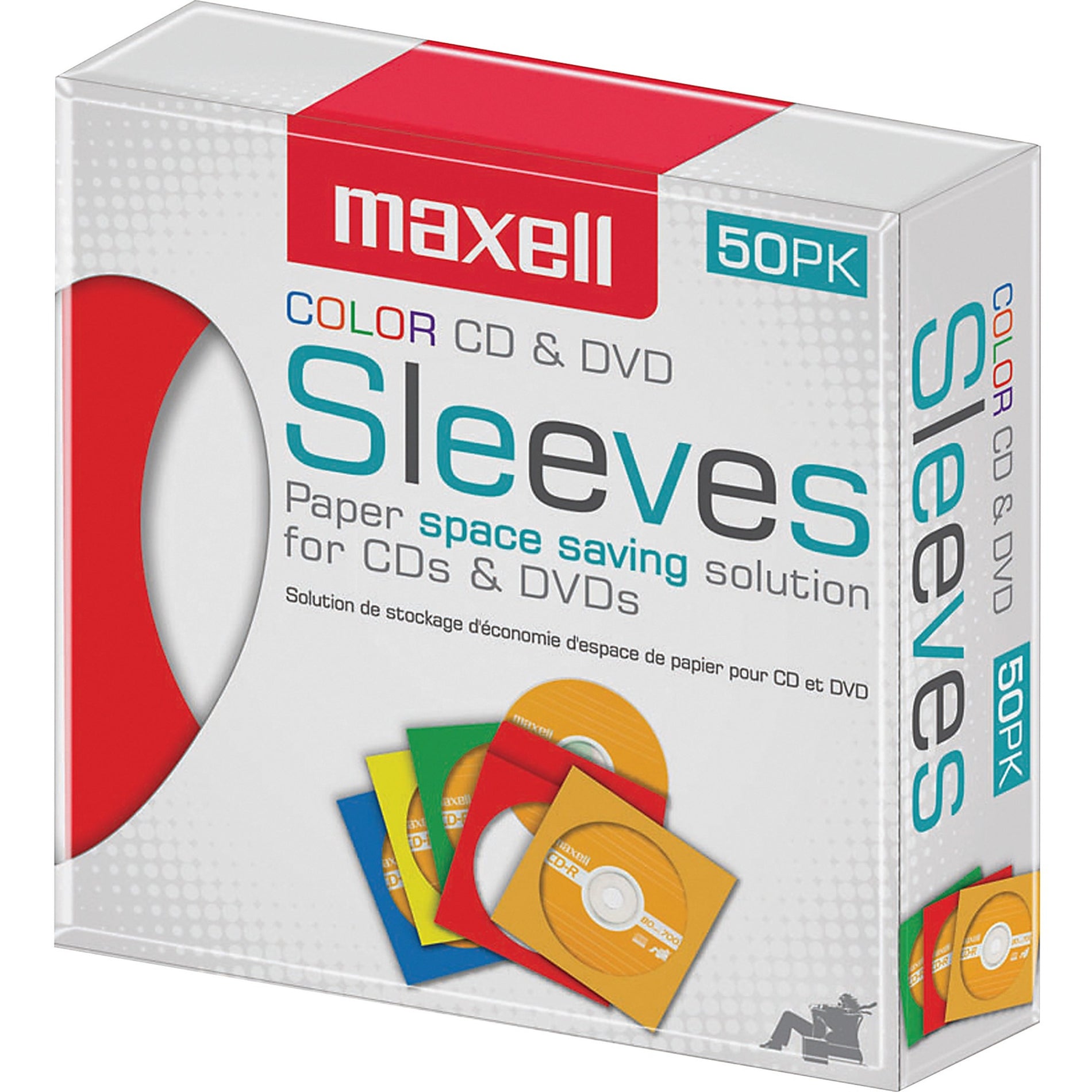 Maxell CD-401 Multi-Color CD & DVD Sleeve (190134) [Discontinued]