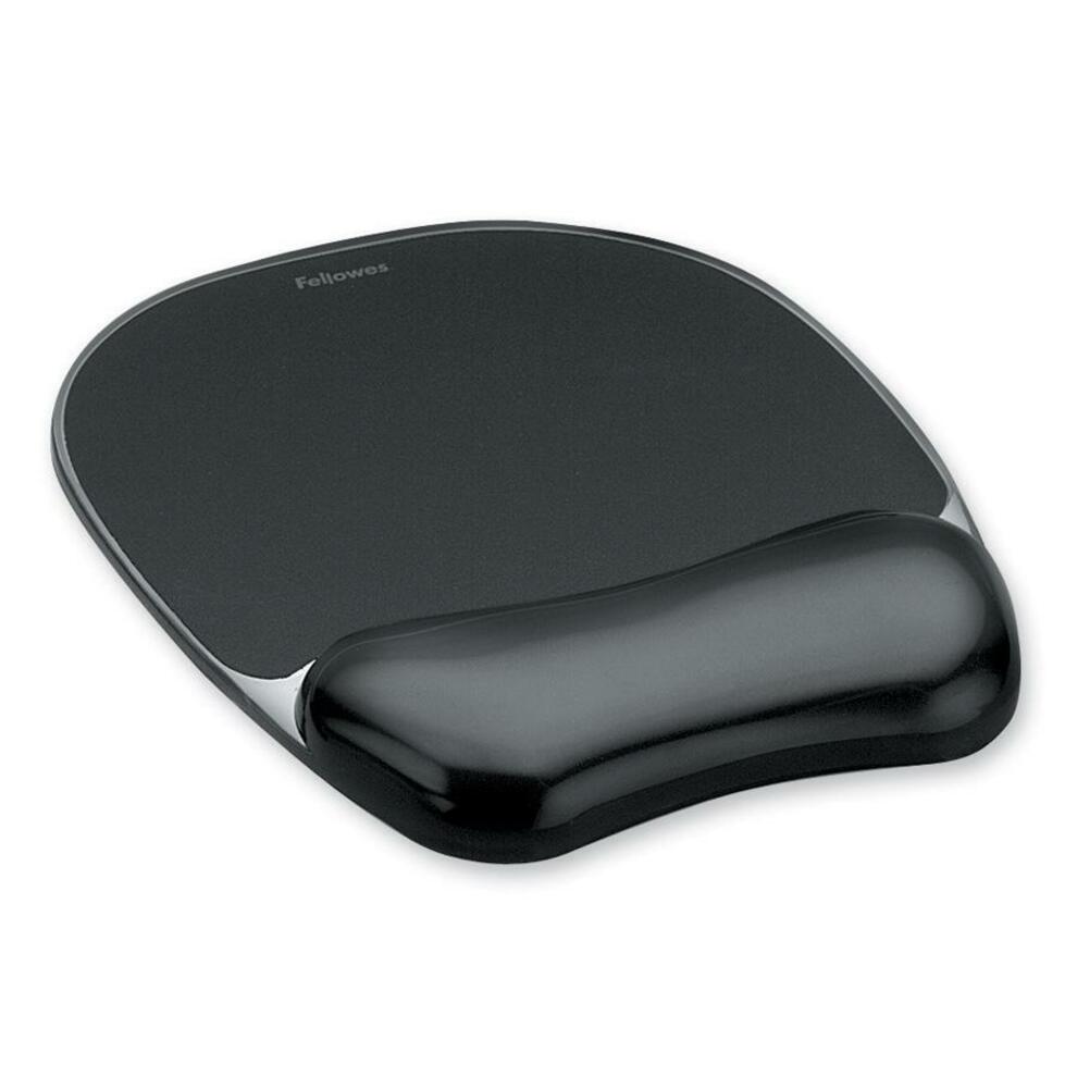 Fellowes 9112101 Crystals Gel Mousepad Wrist Support Black, Ergonomic Comfort for Your Wrists
