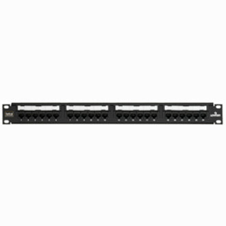 Leviton 69586U24 eXtreme 24 Port Cat6 Network Patch Panel, Cable Management Bar, 1U Rack-mountable