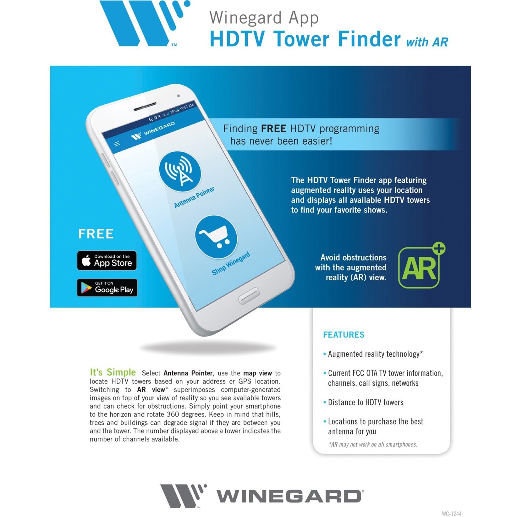 Winegard HD6010 Omnidirectional FM Antenna - Improve Your Wireless Data Network