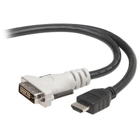 Belkin F2E8171-10-SV HDMI to DVI D Single Link Male to Male Cable, 10 ft, Copper Conductor, Black