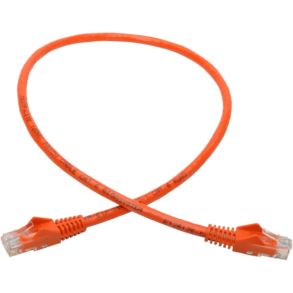 Tripp Lite N201-002-OR Gigabit Cat.6 UTP Patch Network Cable, 2 ft, Orange