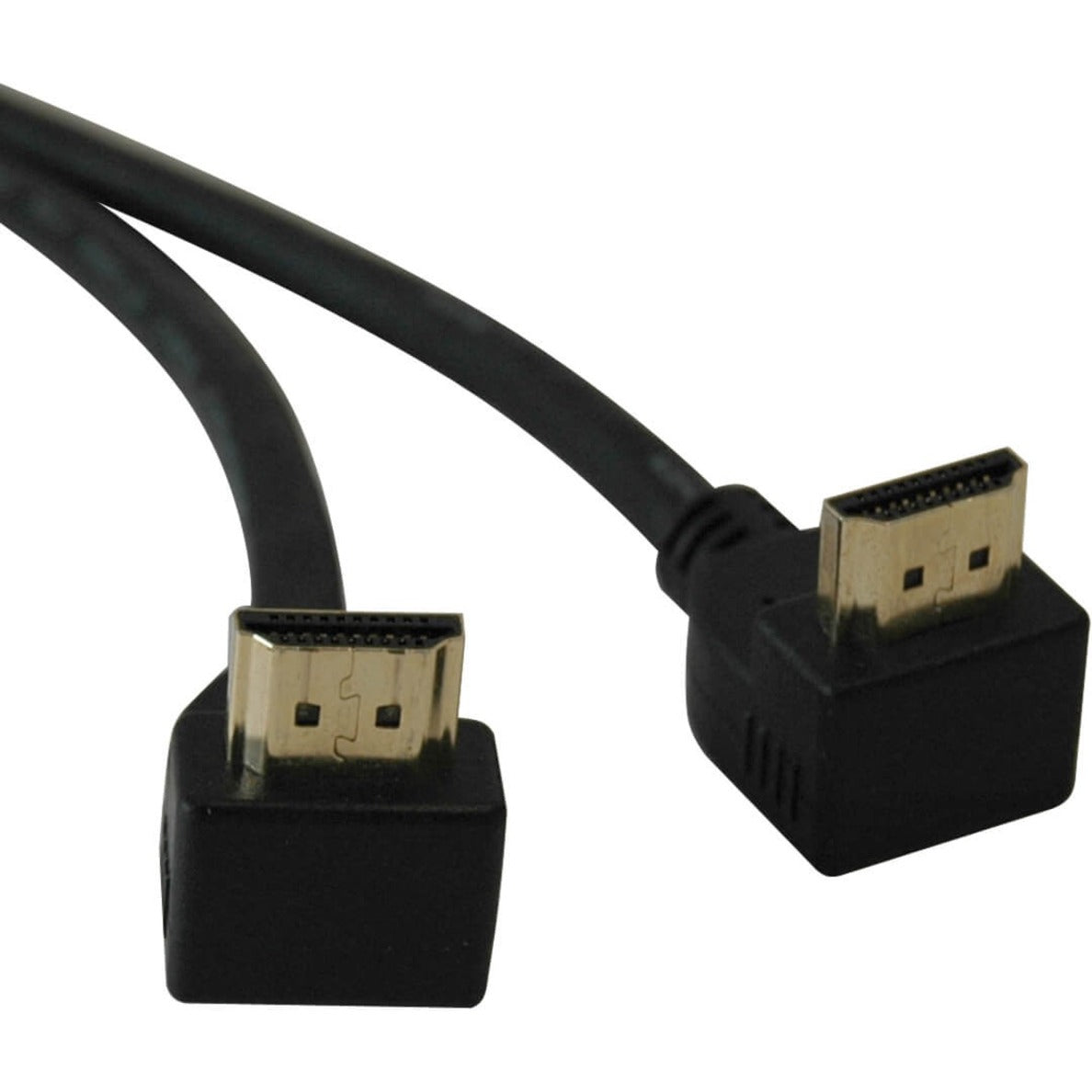 Tripp Lite P568-006-RA2 HDMI Cable (Right Angle), 6ft Gold Digital Video Cable with Reversible Connectors, 18 Gbit/s Data Transfer Rate
