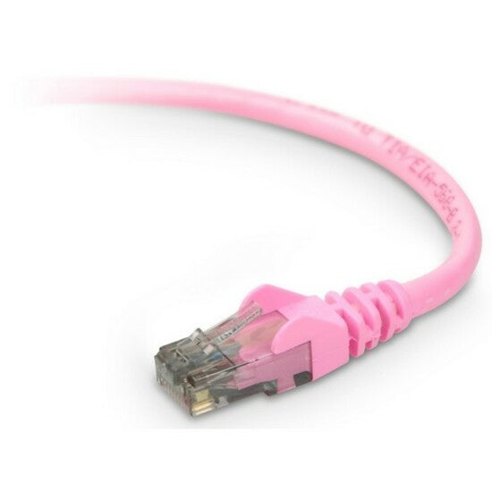 Belkin A3L980-30-PNK-S RJ45 Category 6 Snagless Patch Cable, 29.86 ft, Pink