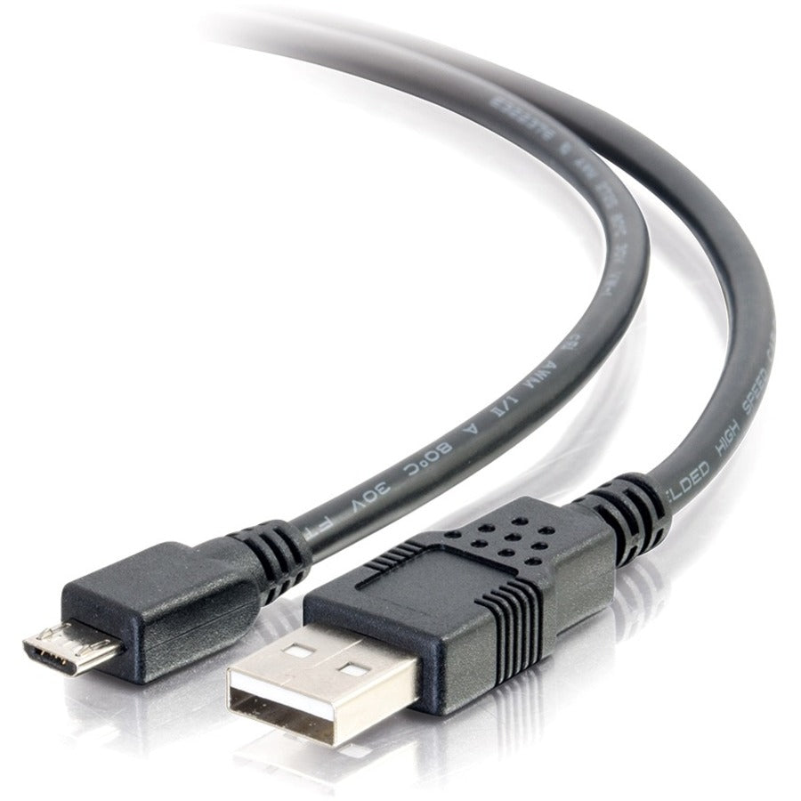 C2G 27365 6.6ft USB A to USB Micro B Cable - M/M, Data Transfer & Charging