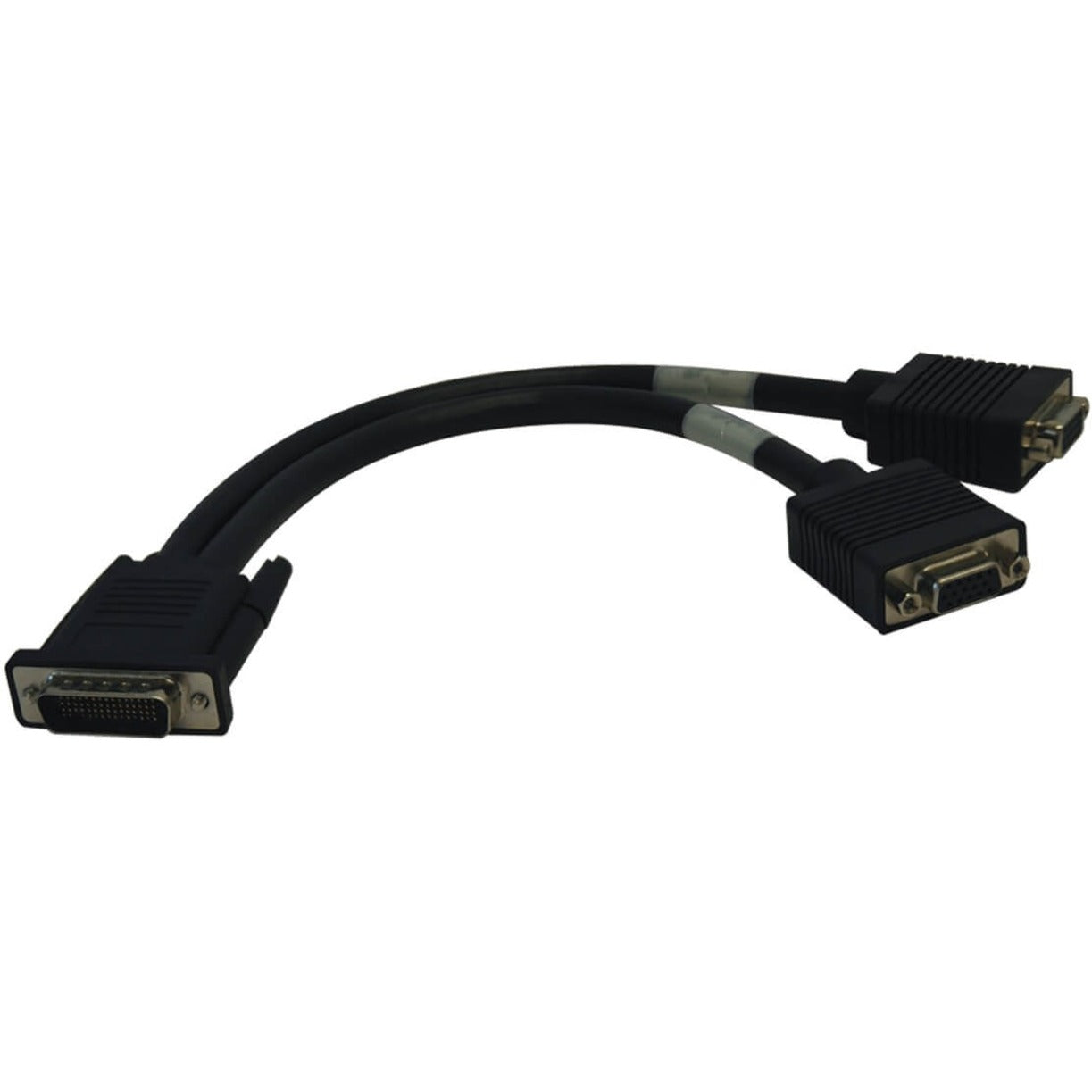 Tripp Lite P574001 DMS-59 to VGA Splitter Cable, 1ft, 2-way, Molded, Copper Conductor