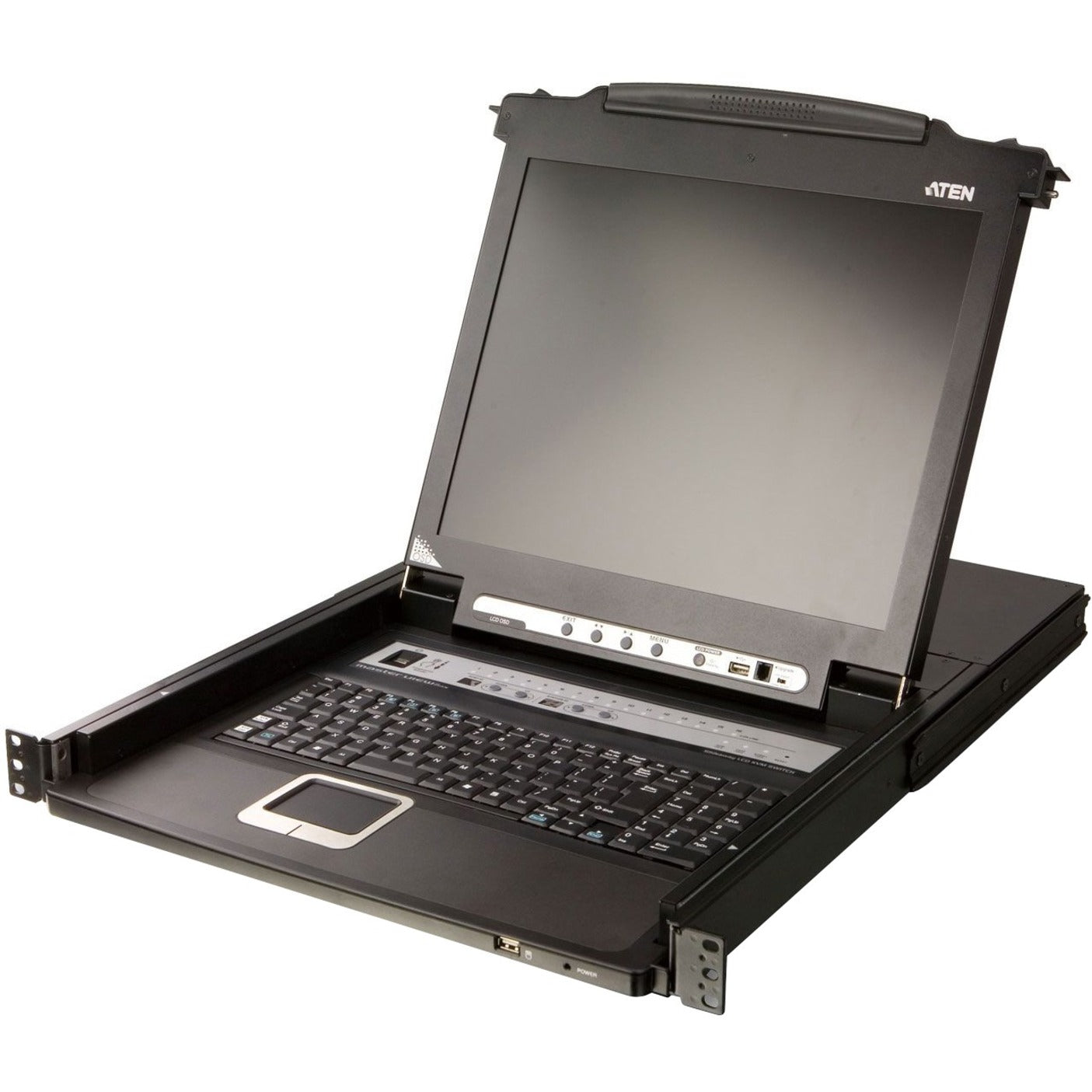 ATEN CL5708M 8-Port 17in. Slideaway LCD KVM Switch, Rackmount Console with Keyboard and TouchPad