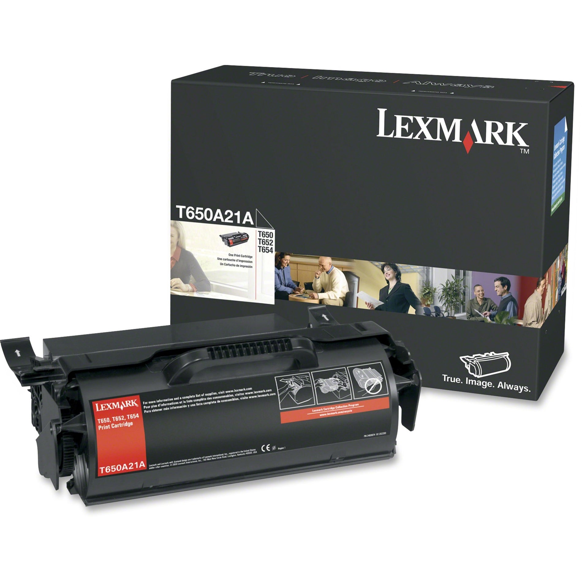 Lexmark T650A21A T65x Print Cartridge, 7000 Pg Yield, Black