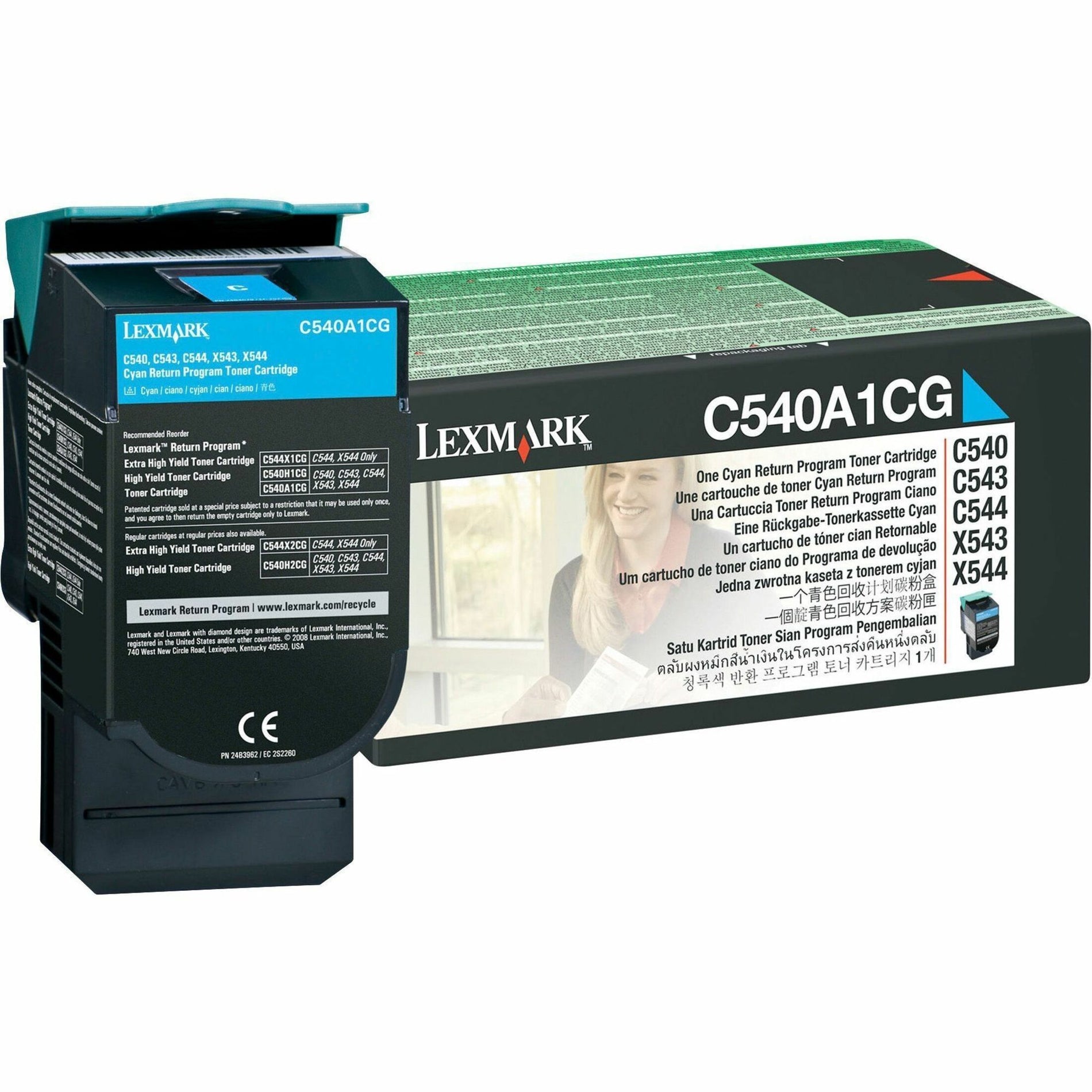Lexmark C540A1CG Print Cartridge, Cyan - 1000 Page Yield