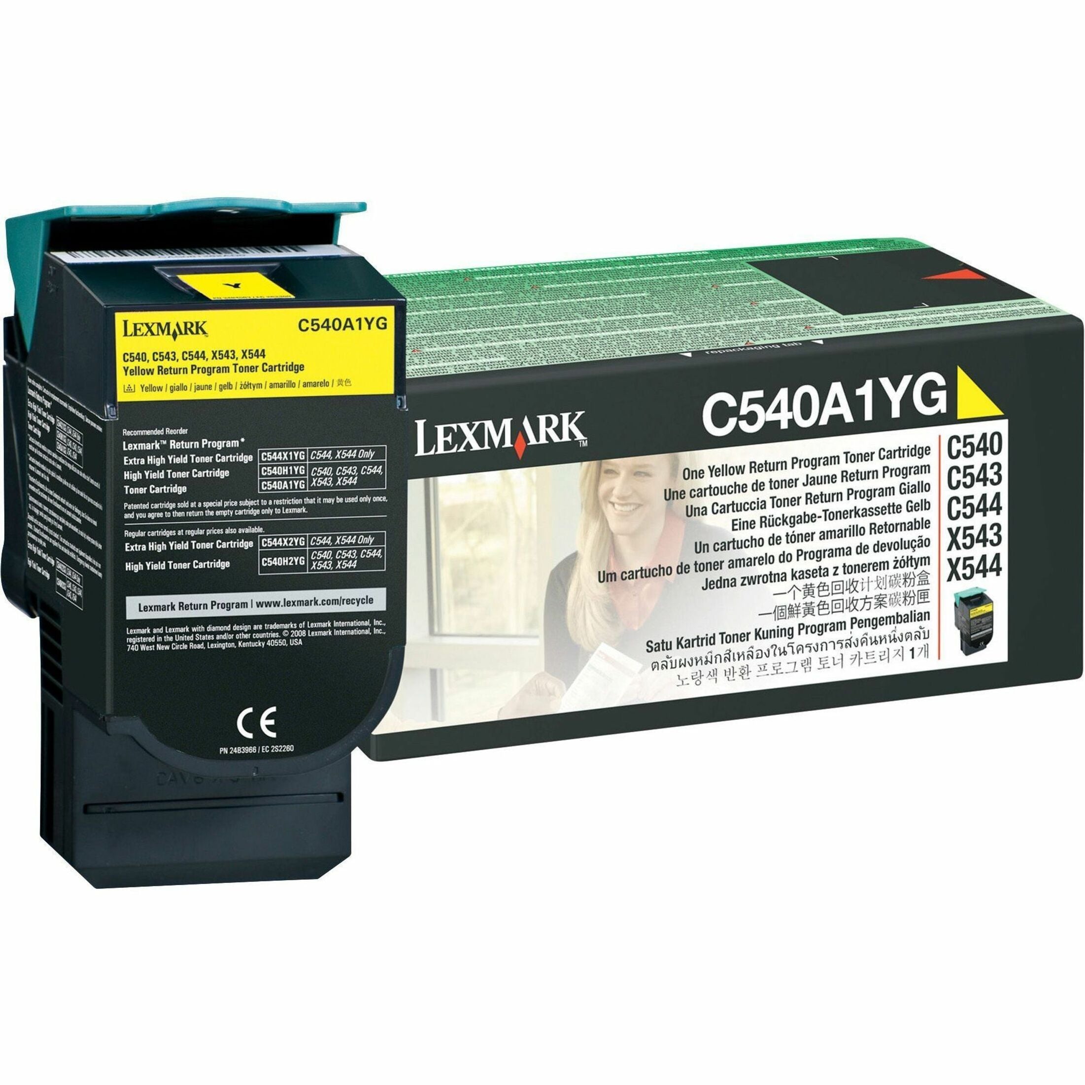 Lexmark C540A1YG Print Cartridge, Yellow, 1000 Page Yield