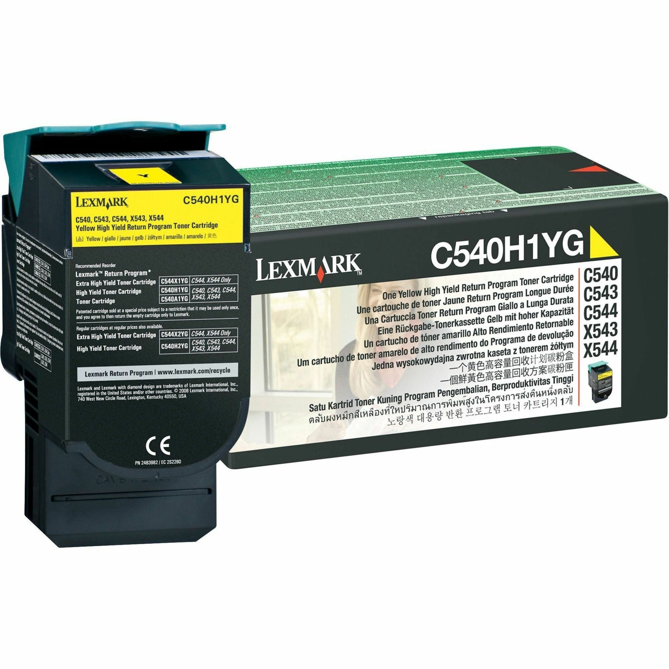 Lexmark C540H1YG Print Cartridge, Yellow, 2000 Page Yield