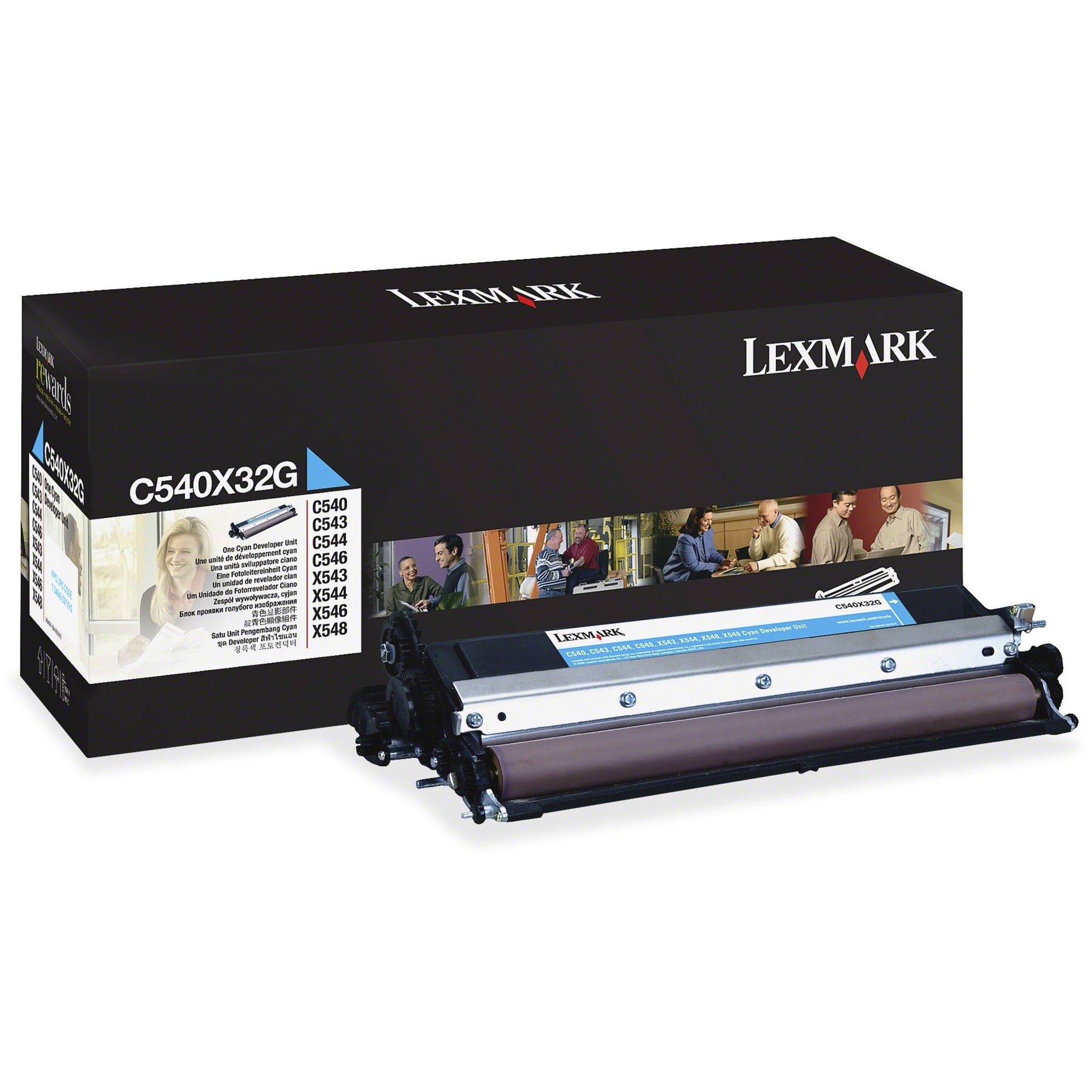 Lexmark C540X32G Cyan Developer Unit For C54X Printer - Laser, High-Quality Printing