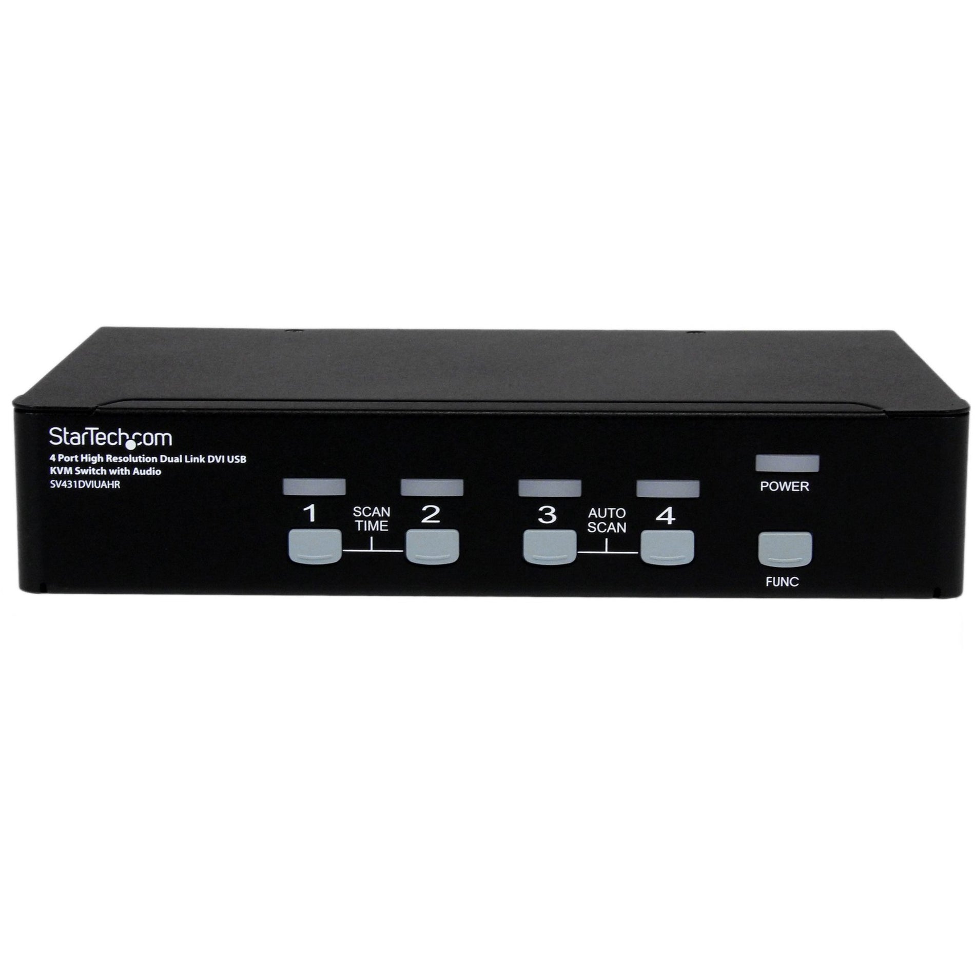 StarTech.com SV431DVIUAHR 4 Port USB DVI Dual Link KVM Switch with Audio, 2560x1600 Resolution, TAA Compliant