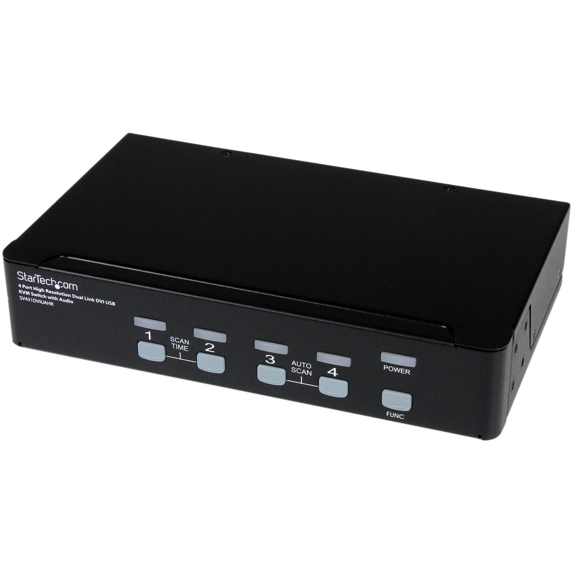 StarTech.com SV431DVIUAHR 4 Port USB DVI Dual Link KVM Switch with Audio, 2560x1600 Resolution, TAA Compliant