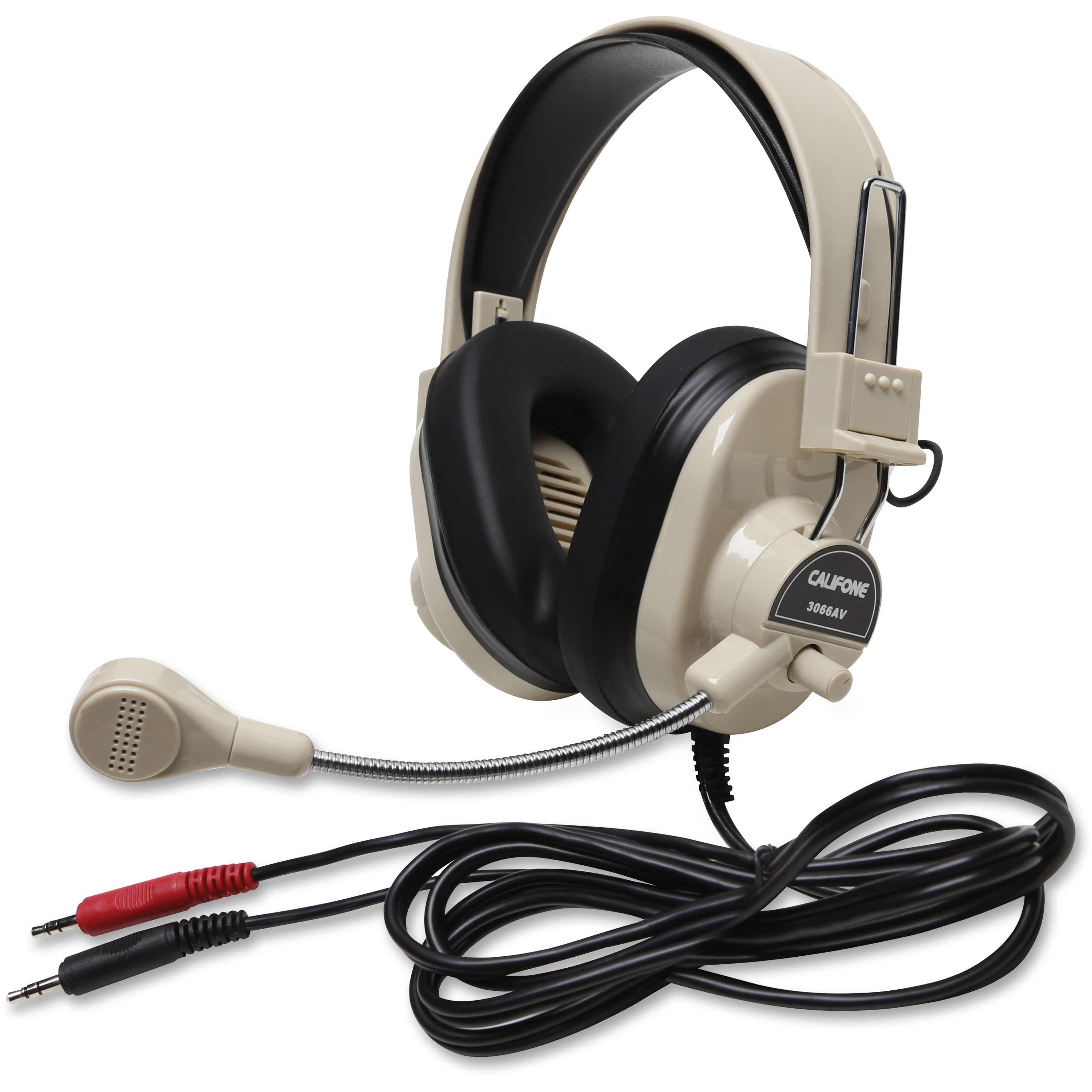 Califone 3066AV Ergoguys Deluxe Multimedia Stereo Headset, Over-the-head, Volume Control