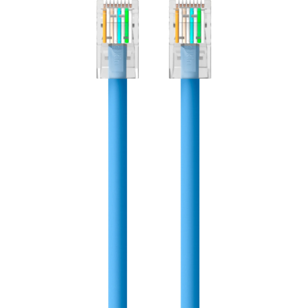 Belkin A3L980-06-BLU CAT6 Ethernet Patch Cable, RJ45, M/M, 6 ft, Blue